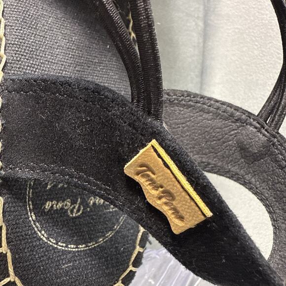 Toni Pons Women's Black Velvet Laceless Espadrilles Shoes Size 40 US 9 - Picture 11 of 13